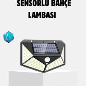 Güneş Enerjili 100 LED Dış Mekan Lamba – Hareket Sensörlü 2200mAh Bataryalı Solar Aydınlatma