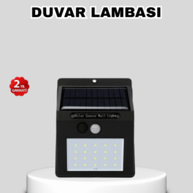 Güneş Enerjili 20 LED Hareket Sensörlü Lamba – IP65 Su Geçirmez Dış Mekan Aydınlatma