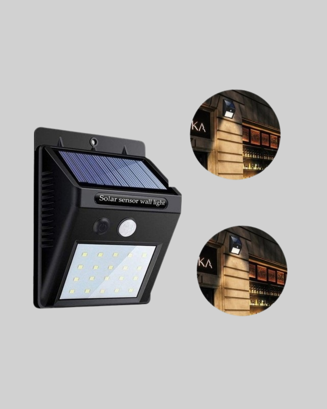 Güneş Enerjili 20 LED Hareket Sensörlü Lamba – IP65 Su Geçirmez Dış Mekan Aydınlatma - Görsel 4