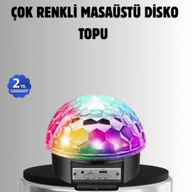 Bluetooth Kontrollü Masaüstü Disko Topu Işığı – Renkli LED Işık Gösterisi ve Uzaktan Kumanda