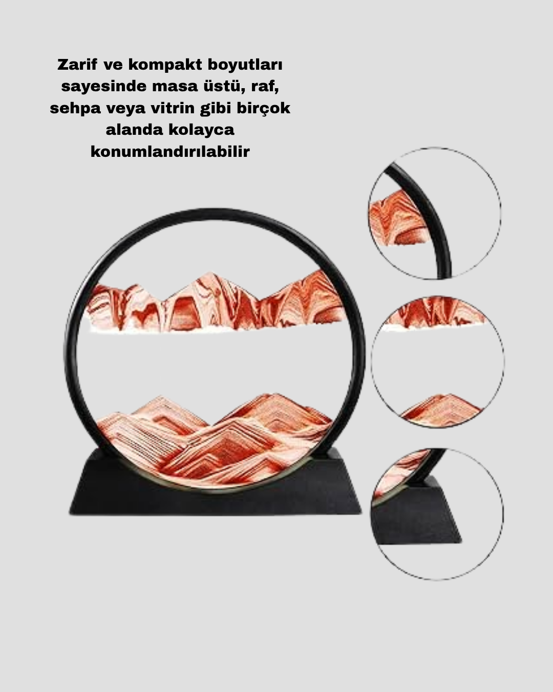 Zarif Cam Kum Saati – Ofis Ev ve Raf Dekoru için Estetik Tasarım - Görsel 4