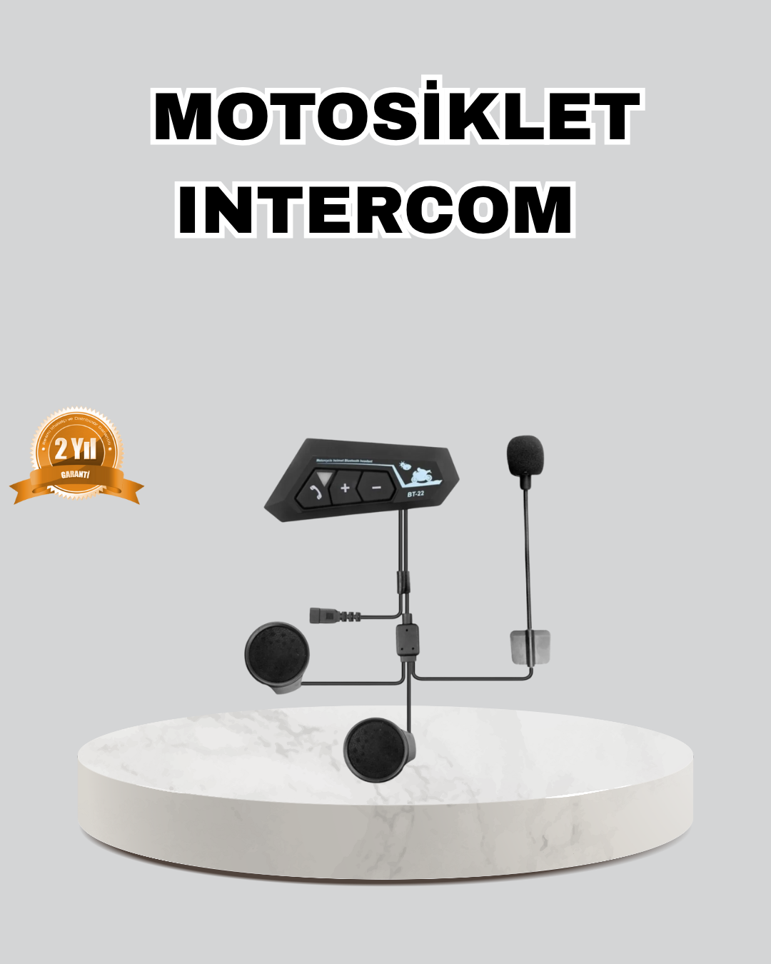 Motosiklet Kaskı İçin Bluetooth Kulaklık – Kablosuz Mikrofonlu Gürültü Azaltmalı BT22