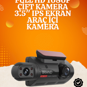 WiFi Destekli Araç Kamerası – 3 inç Ekran 1080P Ön ve 720P İç Kamera