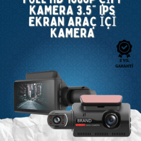 Çift Görüşlü Dashcam – Gece Görüşlü 1080P Araç İçi Güvenlik Kamerası