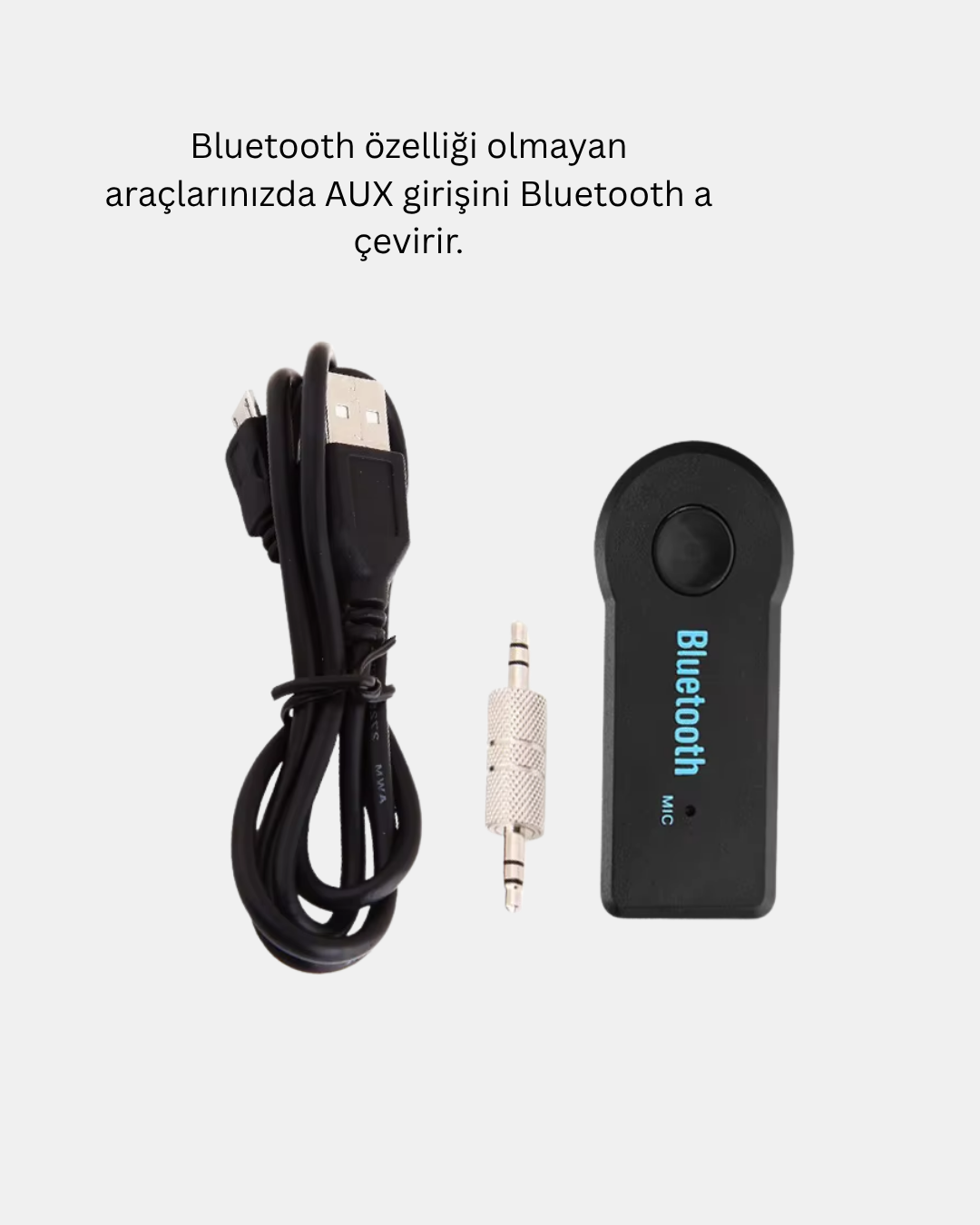 Bluetooth AUX Araç Kiti Eller Serbest Müzik Çalar Dahili Mikrofonlu - Görsel 3