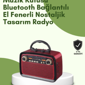 Kablosuz Bluetooth Hoparlör – Yüksek Ses Kalitesi Uzun Pil Ömrü FM ve AM Radyo Fonksiyonu