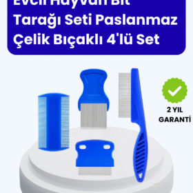 Evcil Hayvan Bakımı İçin Dayanıklı ve Çok Amaçlı Tarak Seti (4 Parça)