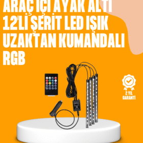 4 Parça RGB LED Araç İçi Aydınlatma Sistemi