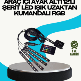 RGB Geçişli 4 Parça Araç İçi Aydınlatma