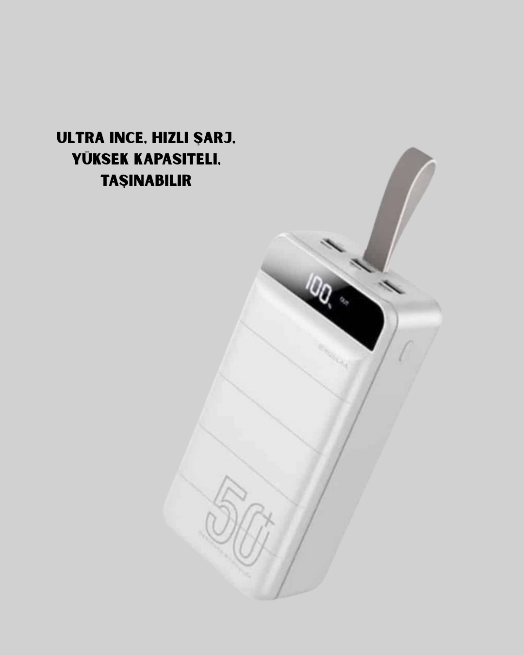 Lightning ve Type-C Girişli 50000mAh Powerbank - Görsel 3