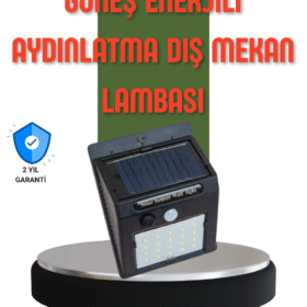 Hareket Sensörlü Güneş Enerjili Dış Mekan LED Lamba 100/144 LED