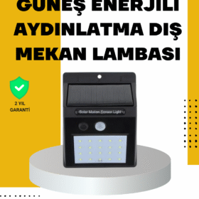 144 LED'li Geniş Aydınlatma Alanına Sahip Güneş Enerjili Güvenlik Lambası