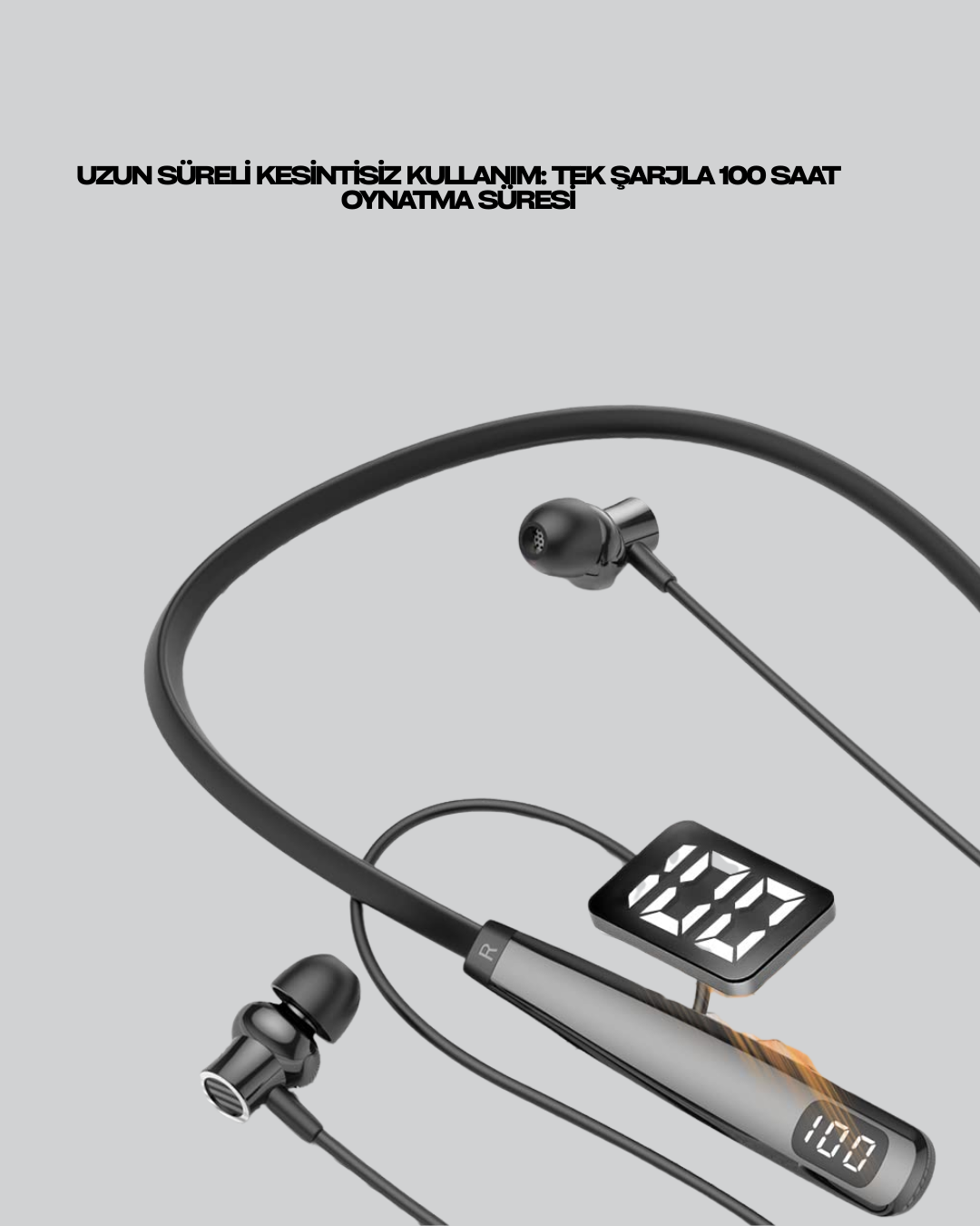 Bluetooth 5.3 Boyun Bantlı Kulaklık – Oyun ve Müzik Modu SD Kart Desteği - Görsel 4