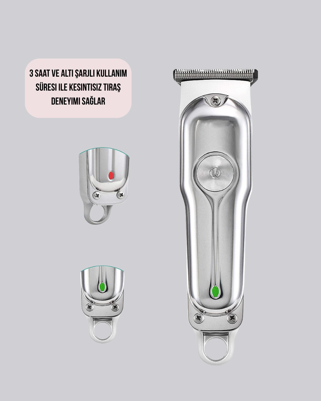 Yüksek Performanslı Erkek Saç Kesme Makinesi – Uzun Pil Ömrü ve Hassas Kesim - Görsel 2