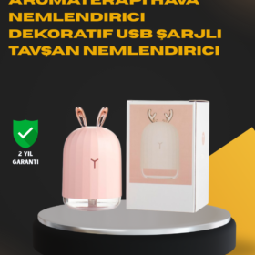 USB Bağlantılı Sessiz Çalışan LED Işıklı Nemlendirici Difüzör 200 ml
