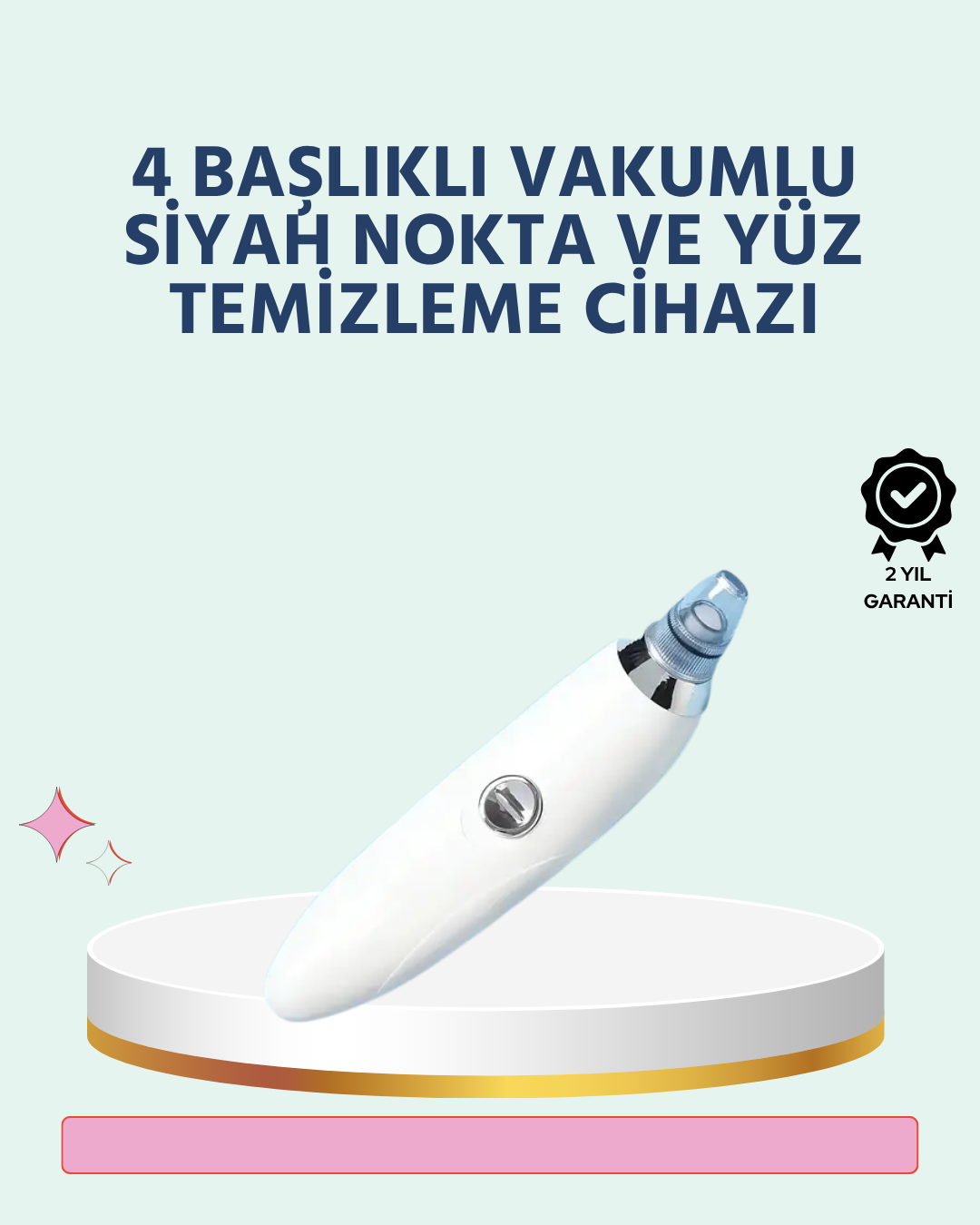 Cilt Dostu Vakumlu Siyah Nokta Temizleyici – Siyah Nokta Yağ ve Makyaj Kalıntılarına Karşı