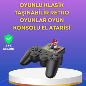 2.4 İnç Ekranlı 500 Oyunlu Taşınabilir Retro Oyun Konsolu Şarjlı El Tipi Mini