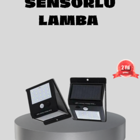 Güneş Enerjili Sensörlü Dış Mekan Duvar Lambası – 3 Modlu 2200mAh Pil 120° Algılama