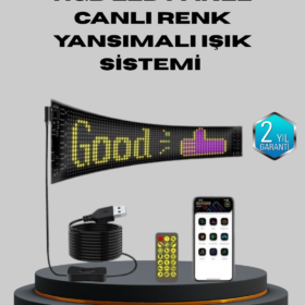 5V USB Akıllı Piksel LED Panel – Mobil Uygulama Kontrollü Renkli Işık Efektli