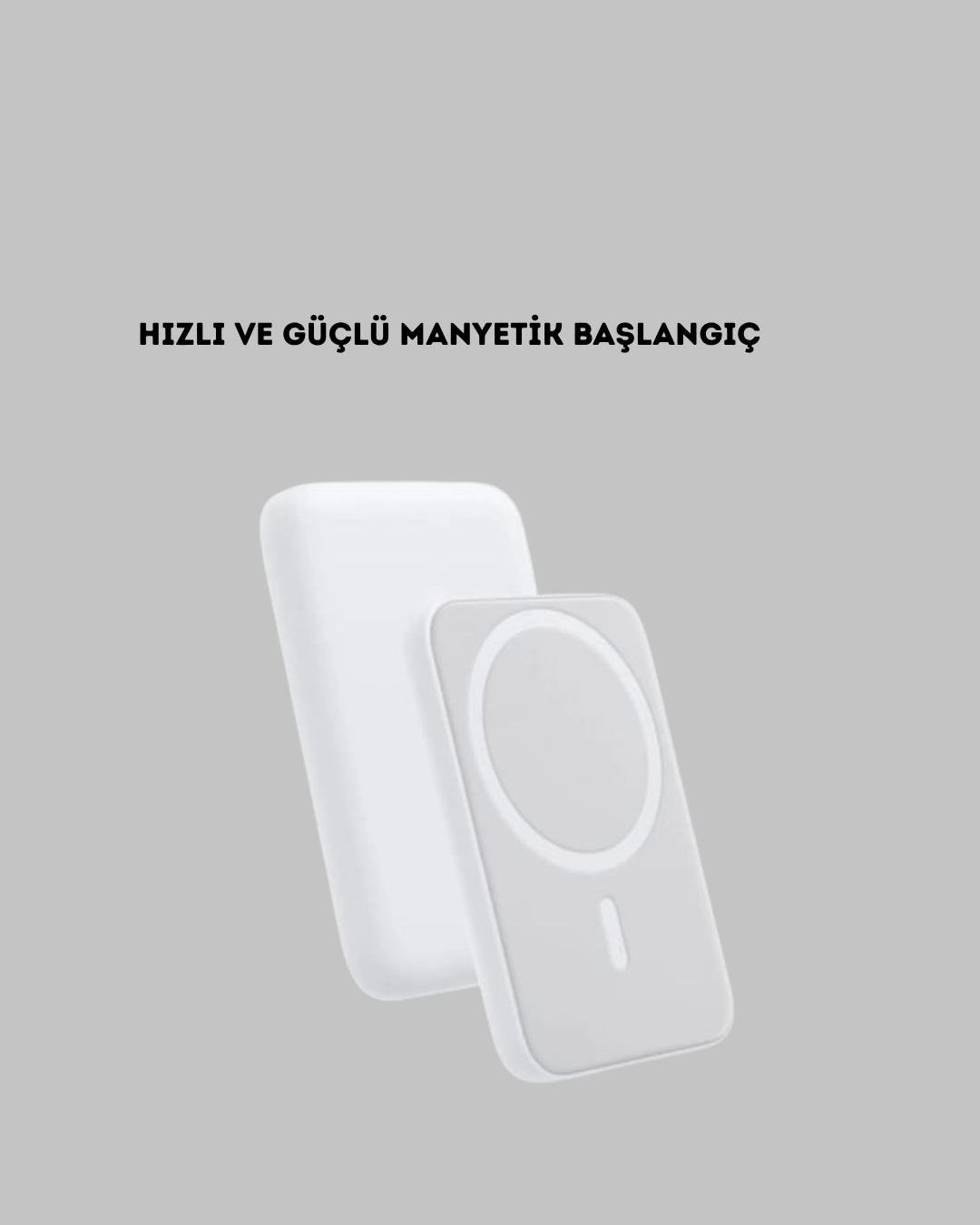MagSafe Uyumlu Kablosuz Powerbank – Güçlü Mıknatıs Hızlı Şarj Kompakt Tasarım - Görsel 3
