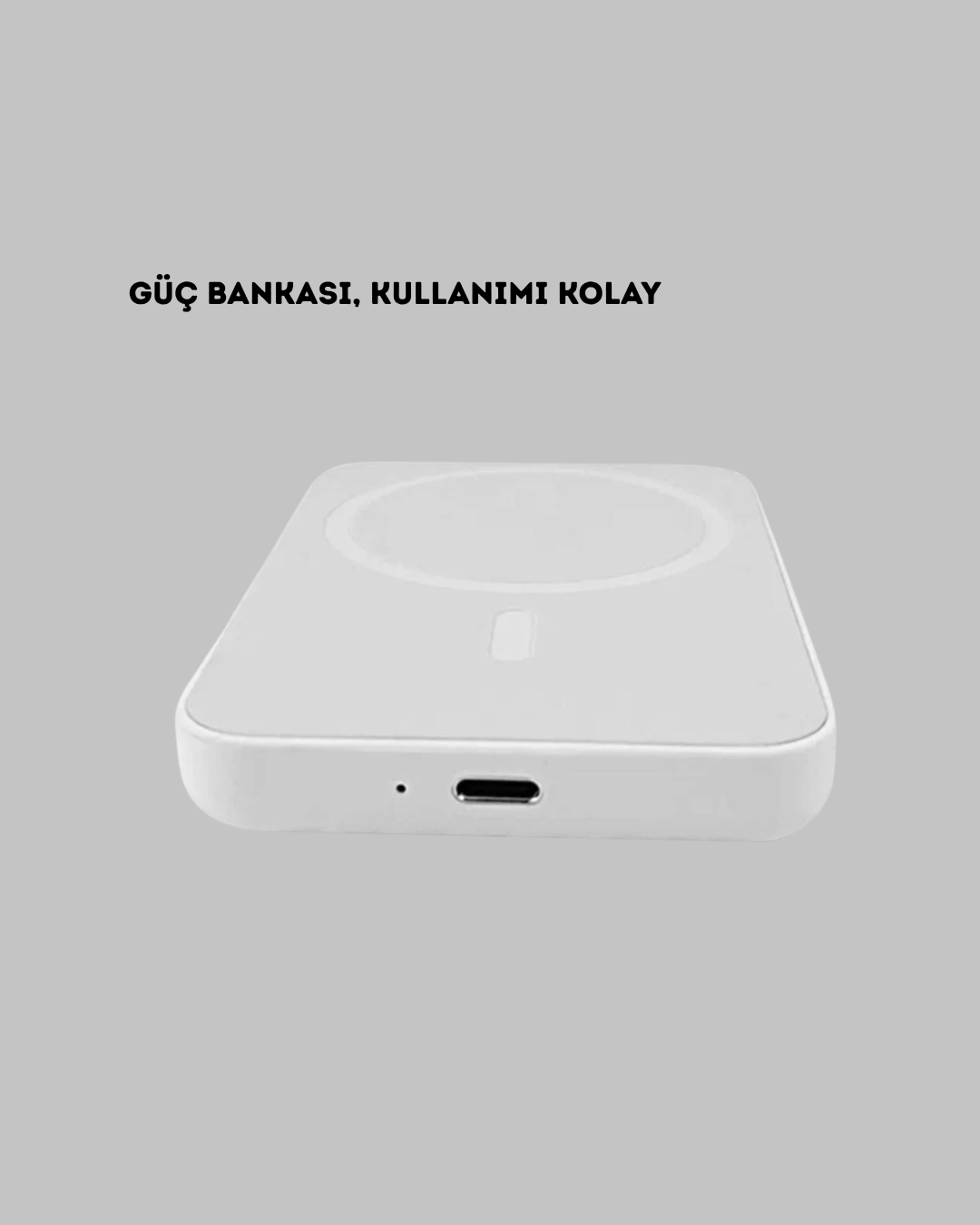 MagSafe Uyumlu Kablosuz Powerbank – Güçlü Mıknatıs Hızlı Şarj Kompakt Tasarım - Görsel 4