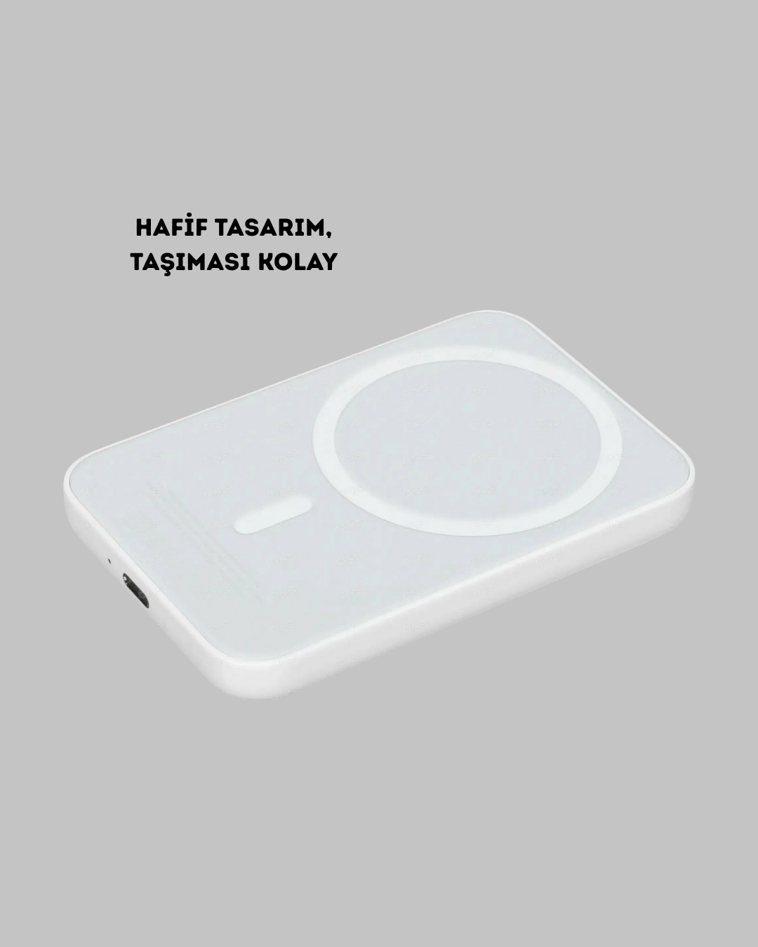 MagSafe Uyumlu Kablosuz Powerbank – Güçlü Mıknatıs Hızlı Şarj Kompakt Tasarım - Görsel 5
