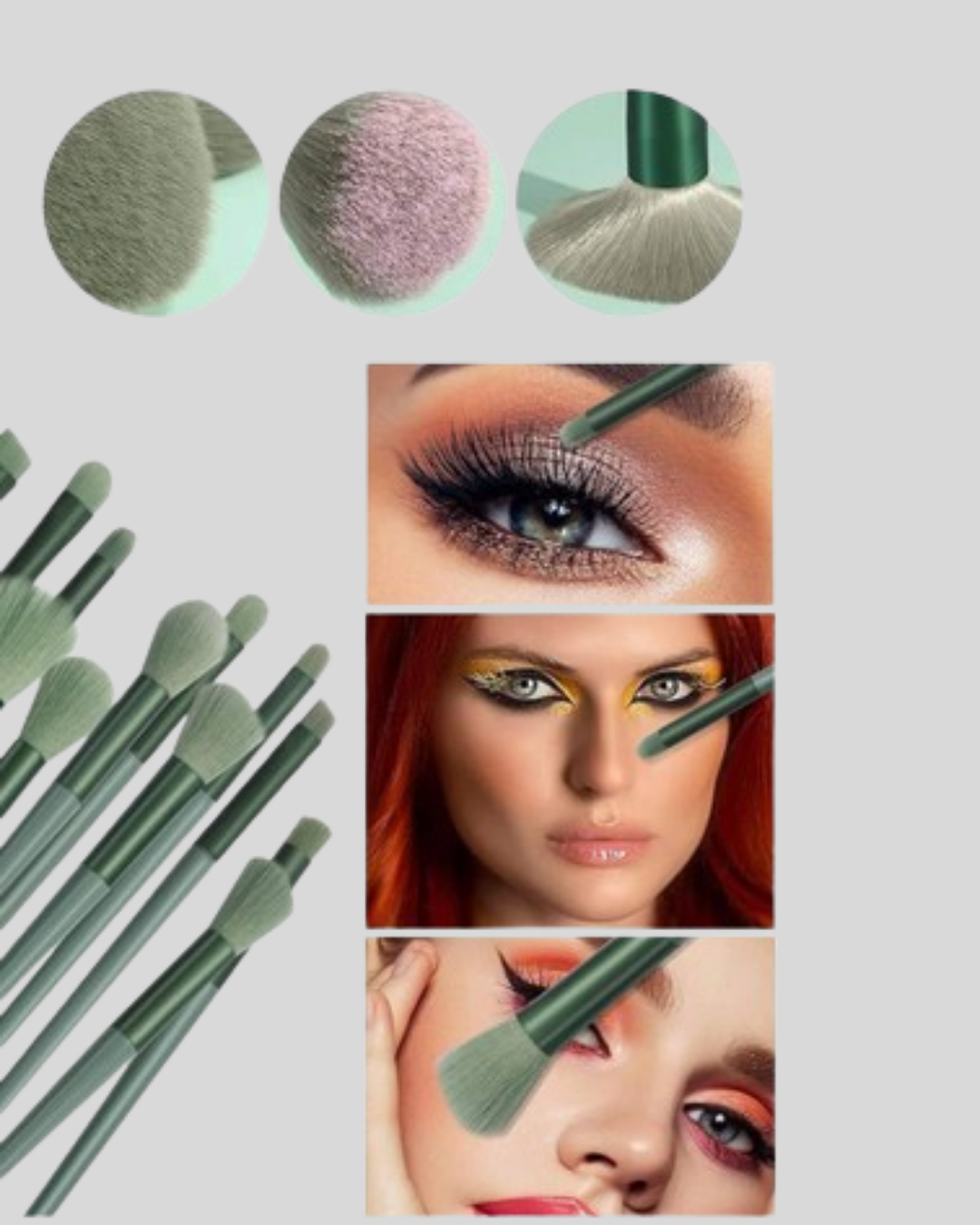 13’lü Profesyonel Makyaj Fırça Seti – Yumuşak Sentetik Kıllı Tüm Cilt Tiplerine Uygun - Görsel 3