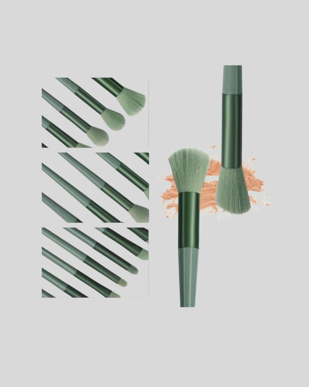 13’lü Profesyonel Makyaj Fırça Seti – Yumuşak Sentetik Kıllı Tüm Cilt Tiplerine Uygun - Görsel 5