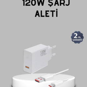 120W Süper Hızlı Şarj Adaptörü – Type-C Kablo Dahil Yüksek Voltaj Korumalı