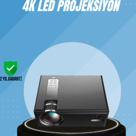 Yüksek Parlaklıkta Projeksiyon Cihazı – 1080p Destekli Taşınabilir Ev Sineması Sistemi