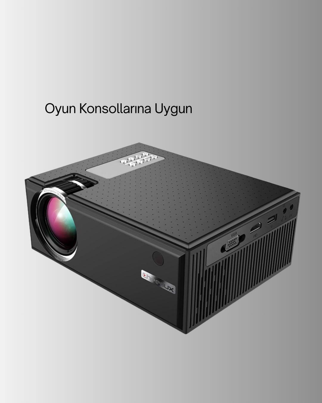 Ev Sineması İçin LED Projeksiyon Cihazı – Gündüz Görünür Parlaklık Oyun Konsolu Uyumlu - Görsel 4