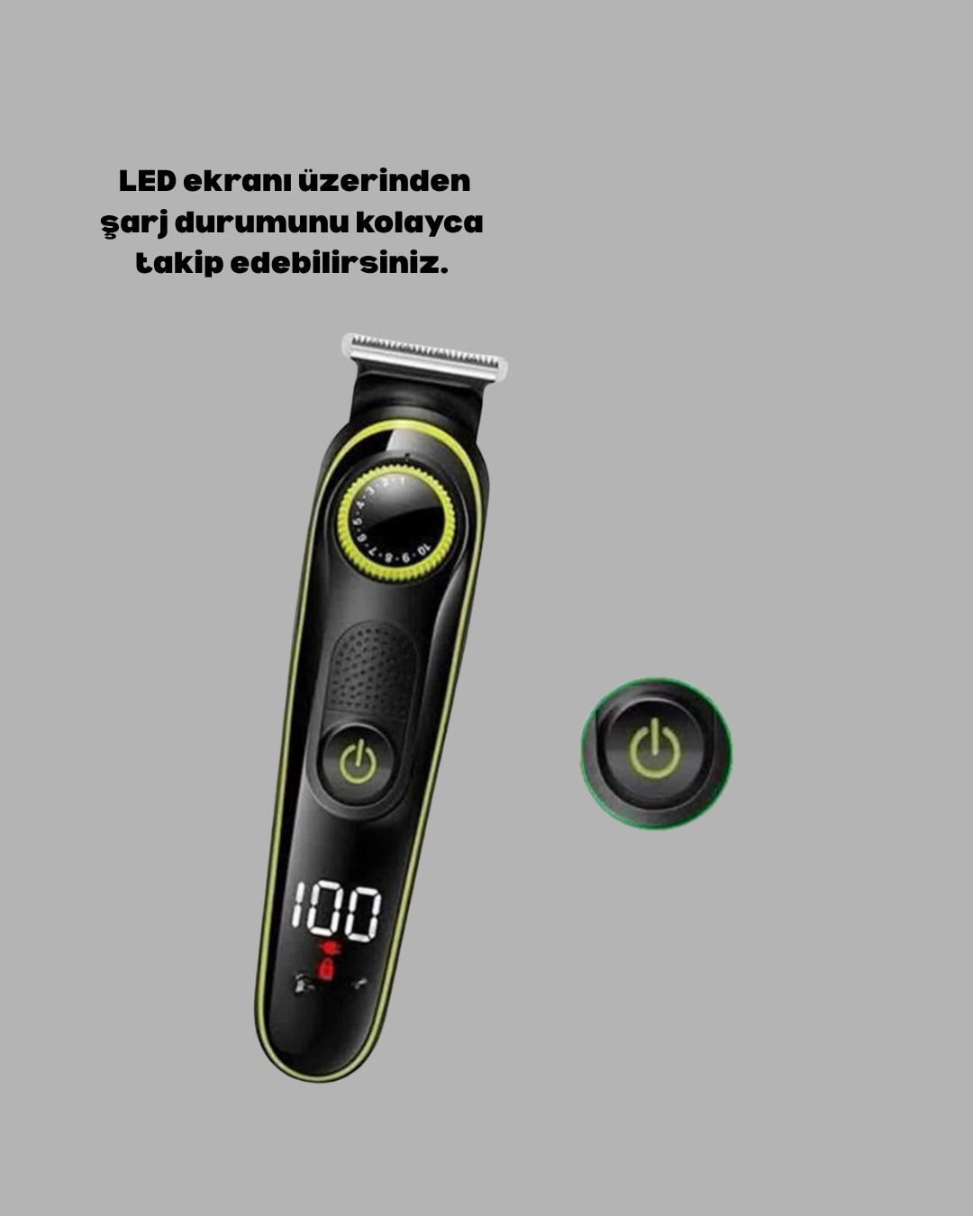 Erkek Bakım Seti – Kablosuz Şarjlı Tıraş Makinesi Su Geçirmez ve Sessiz Motorlu - Görsel 2