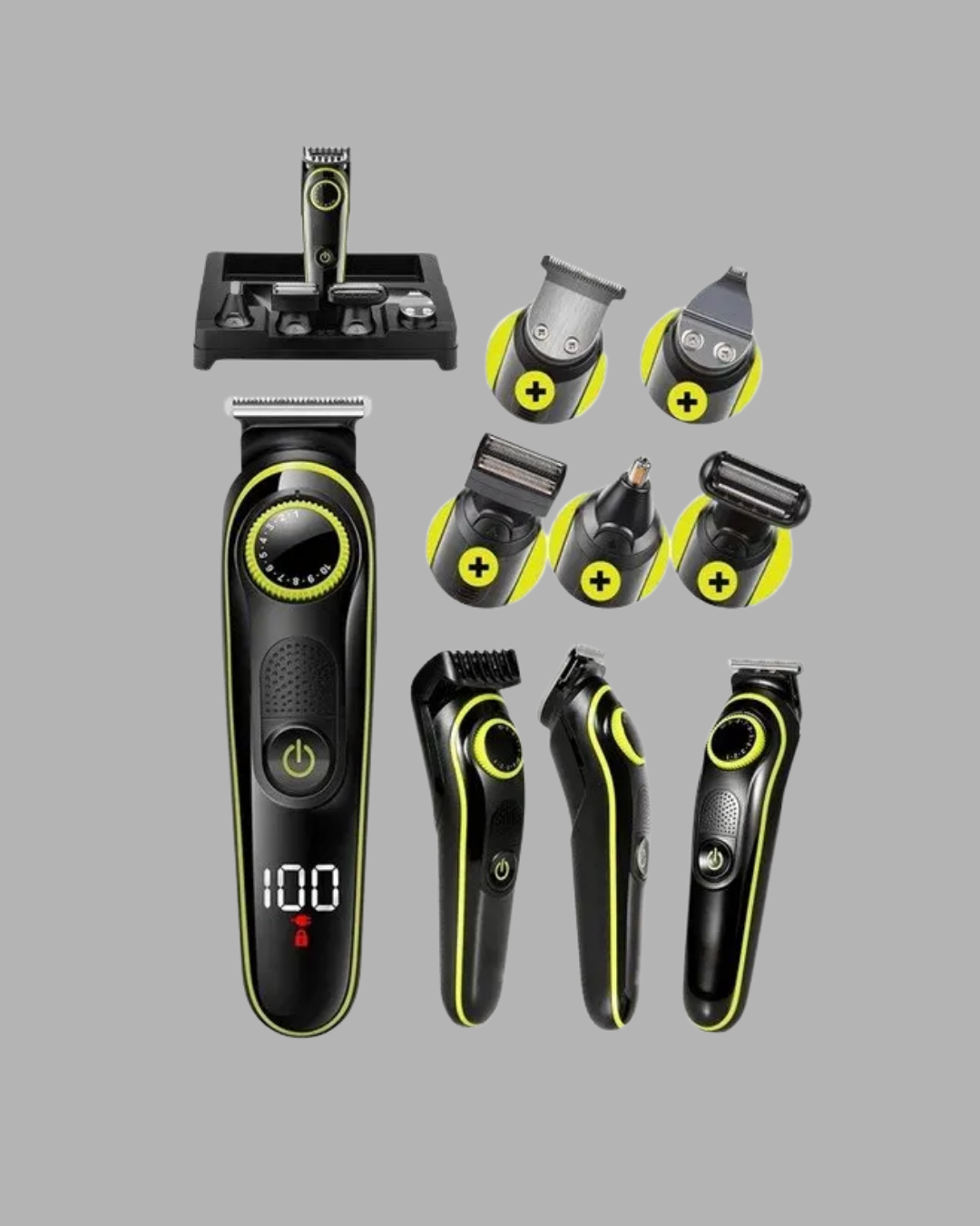 5 Başlıklı Şarjlı Tıraş Makinesi – Saç Sakal Burun ve Vücut İçin Çok Fonksiyonlu Bakım Seti - Görsel 2