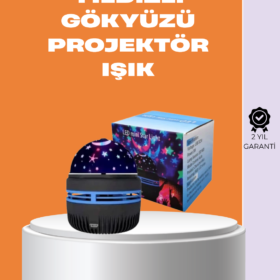 Star Master Galaxy Projektör – 360° Dönebilen Gece Lambası Dekoratif Ambiyans Işığı