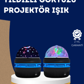 360° Dönen Galaxy Projektörlü Gece Lambası – Star Master Yıldızlı Gökyüzü Efekti