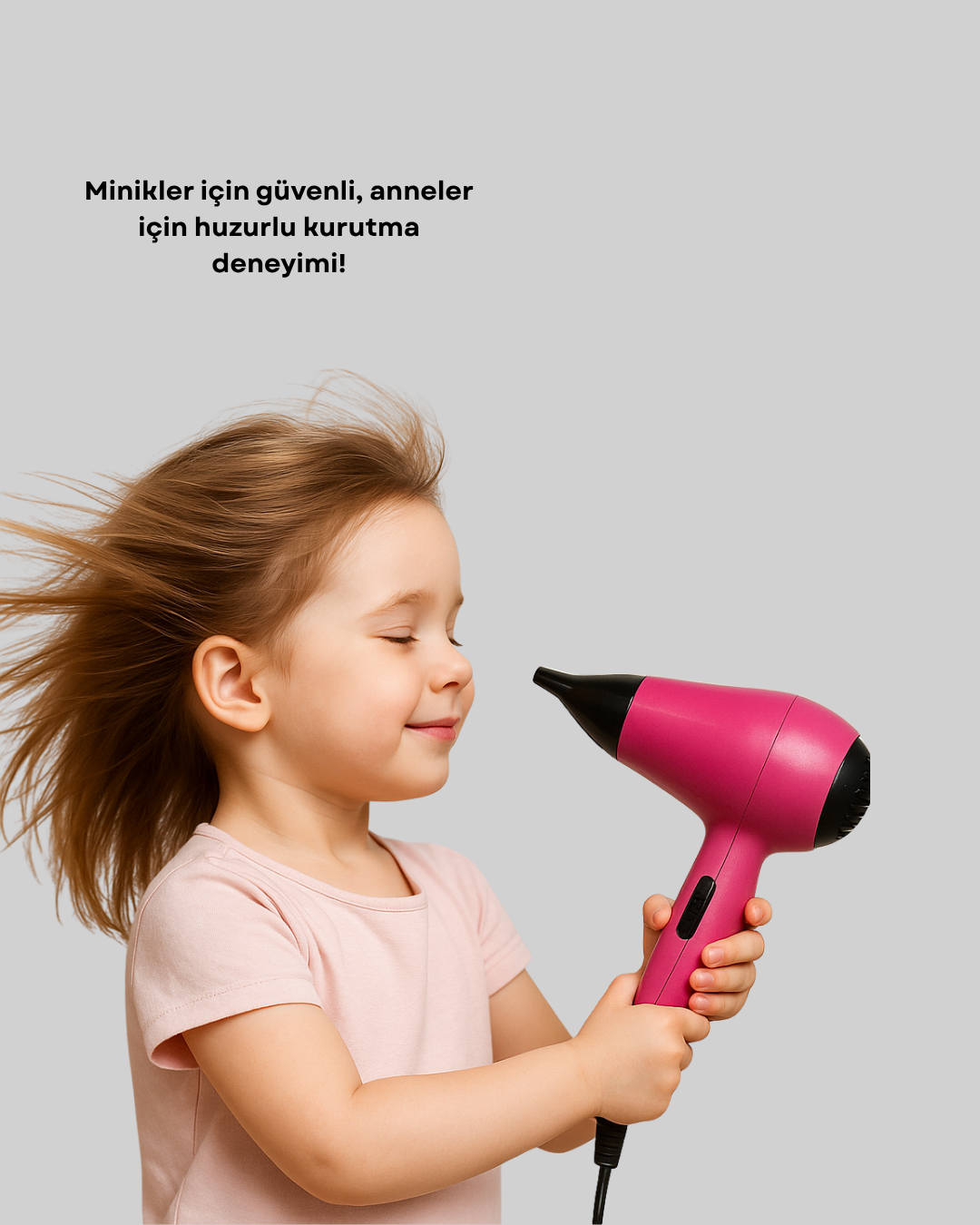 Bebek ve Çocuk Fön Makinesi – Nazik Hava Akışı Sıfıra Yakın Radyasyon - Görsel 3
