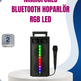 Kablosuz RGB Işıklı Bluetooth Hoparlör | Ev Parti ve Açık Hava Kullanımı