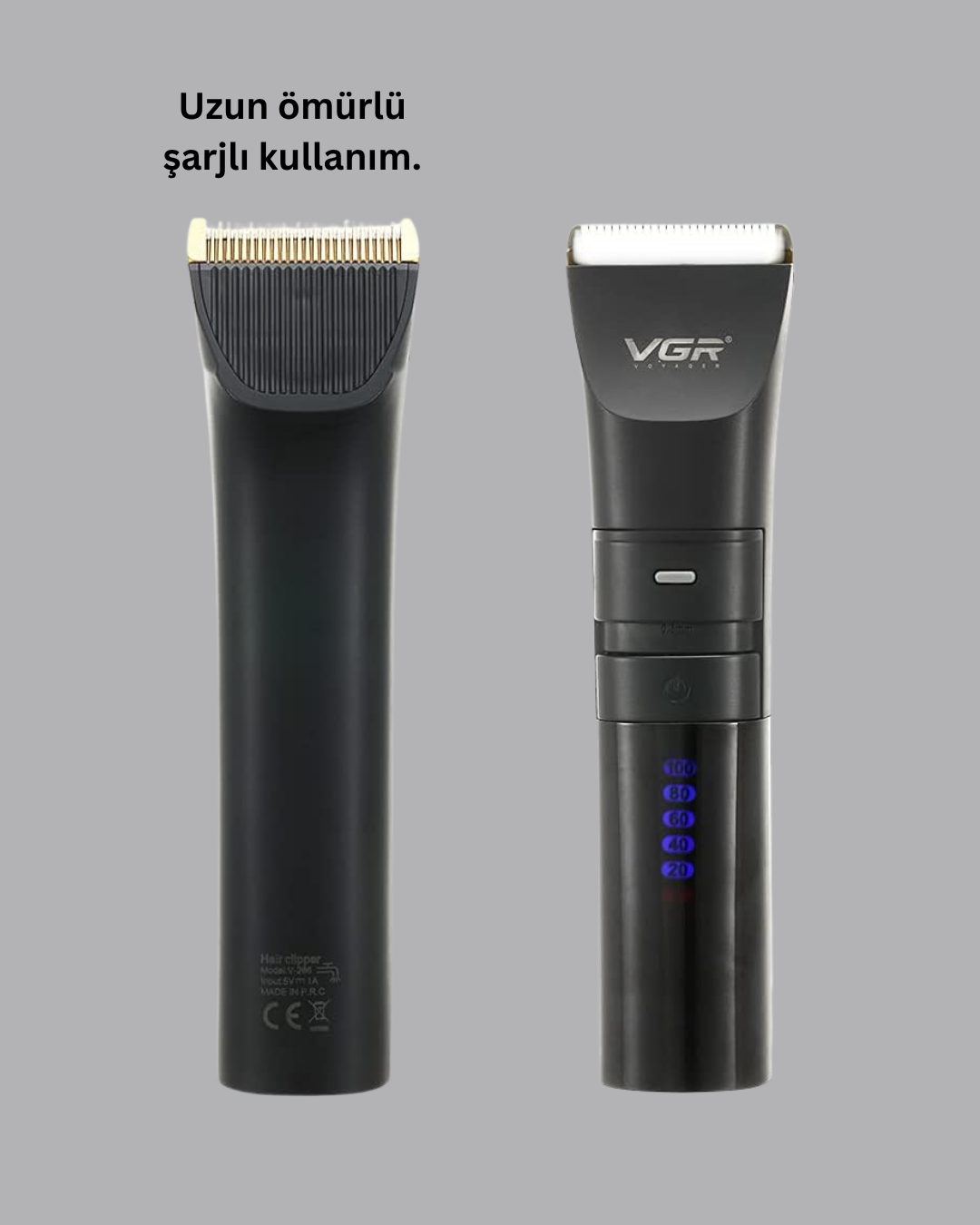 Şarjlı Tıraş Makinesi –Dijital Ekranlı Hızlı Şarjlı Profesyonel Kesim Seti - Görsel 4