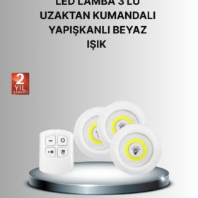 Dekoratif ve Pratik 3’lü Kumandalı Spot LED Aydınlatma