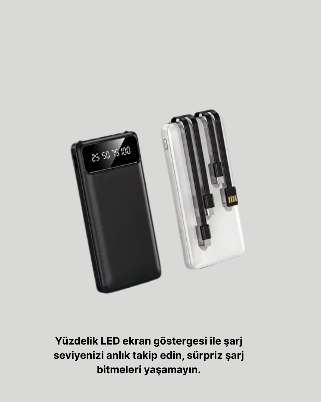 Çoklu Güvenlik Korumalı 20.000 mAh Powerbank Fener Özellikli - Görsel 3