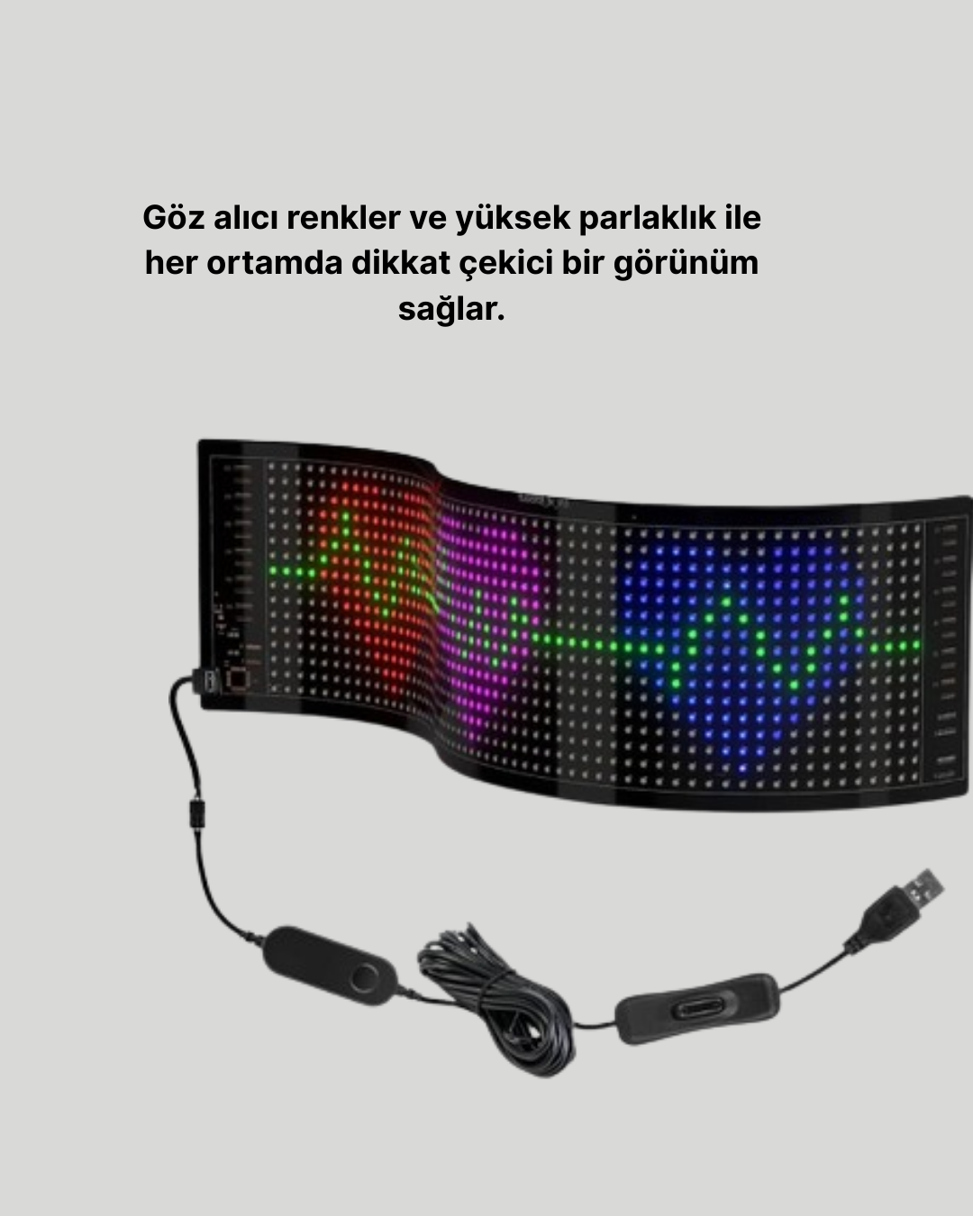 Gece Kullanıma Uygun Pixel RGB LED Panel Estetik Atmosfer Işığı - Görsel 3