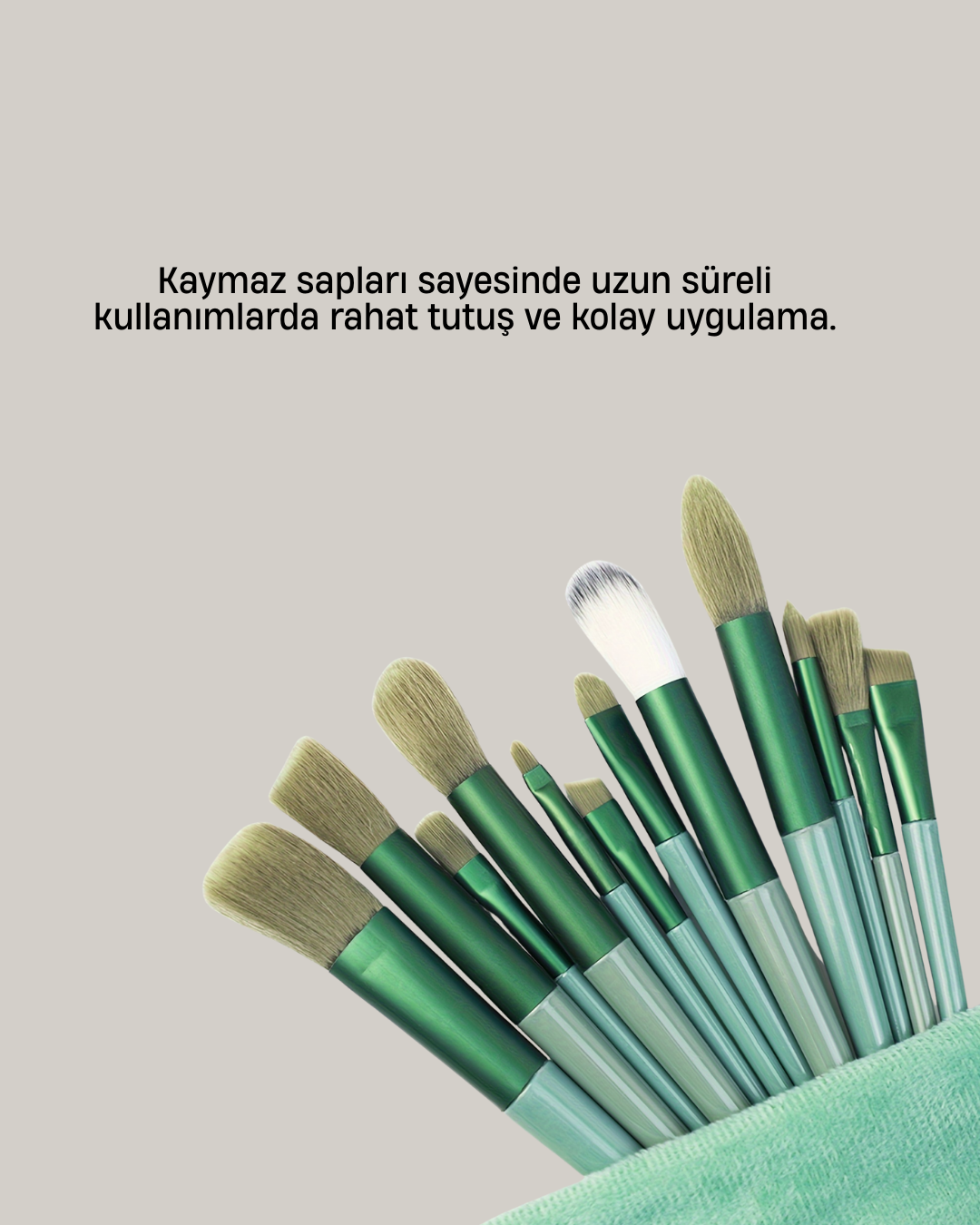 Profesyonel Makyaj Fırça Seti Yumuşak Kıllı Taşınabilir Çantalı - Görsel 5