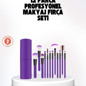 Kusursuz Makyaj İçin 12 Parça Profesyonel Fırça Seti Taşınabilir Kutu Hediyeli
