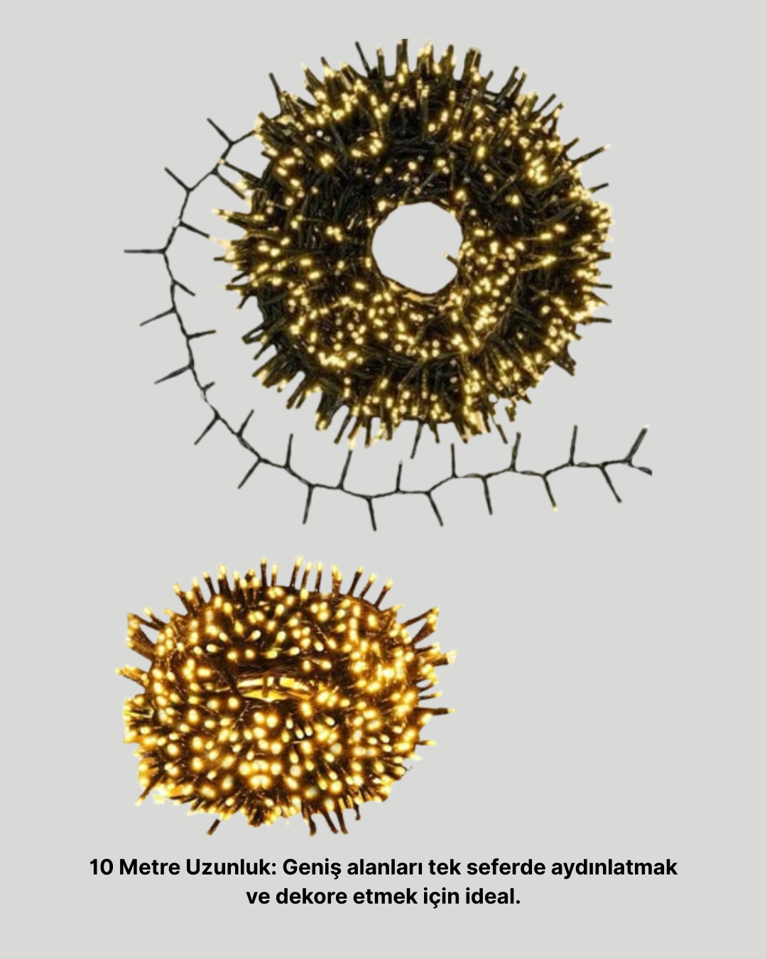 10 Metre LED Işıklı Dekoratif Parti ve Kutlama Aydınlatması - Görsel 3