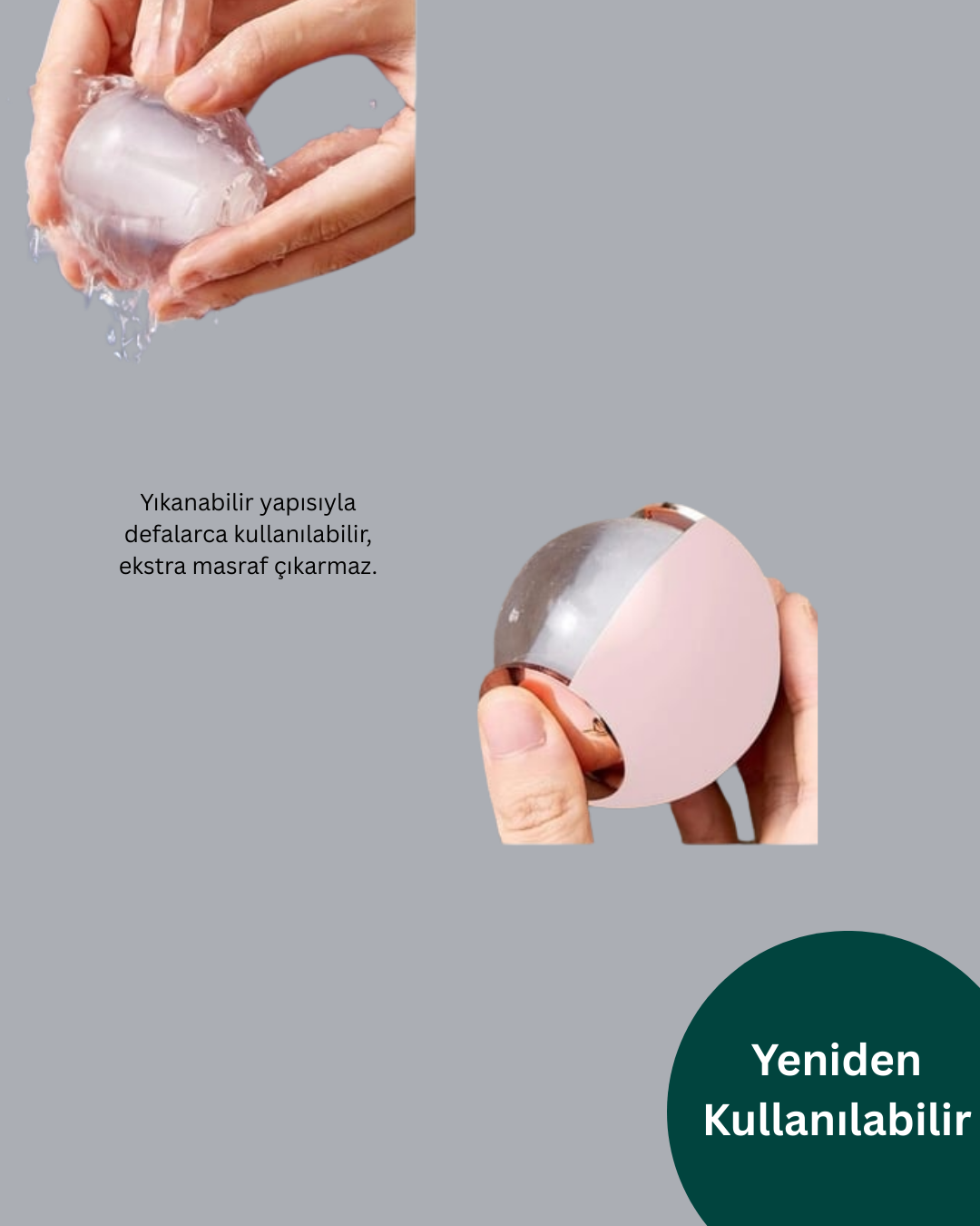 Kompakt ve Taşınabilir Tüy Temizleme Topu – Su ile Kolay Temizlik - Görsel 2