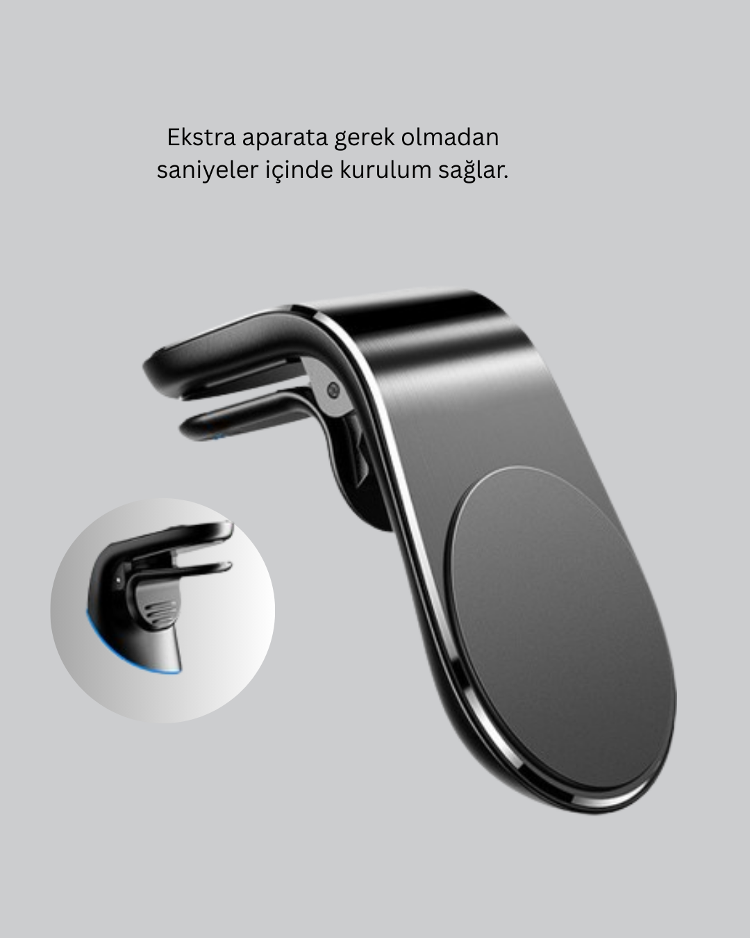 Kalorifer Izgaralı Manyetik Telefon Tutucu – Sarsıntı Geçirmez - Görsel 2