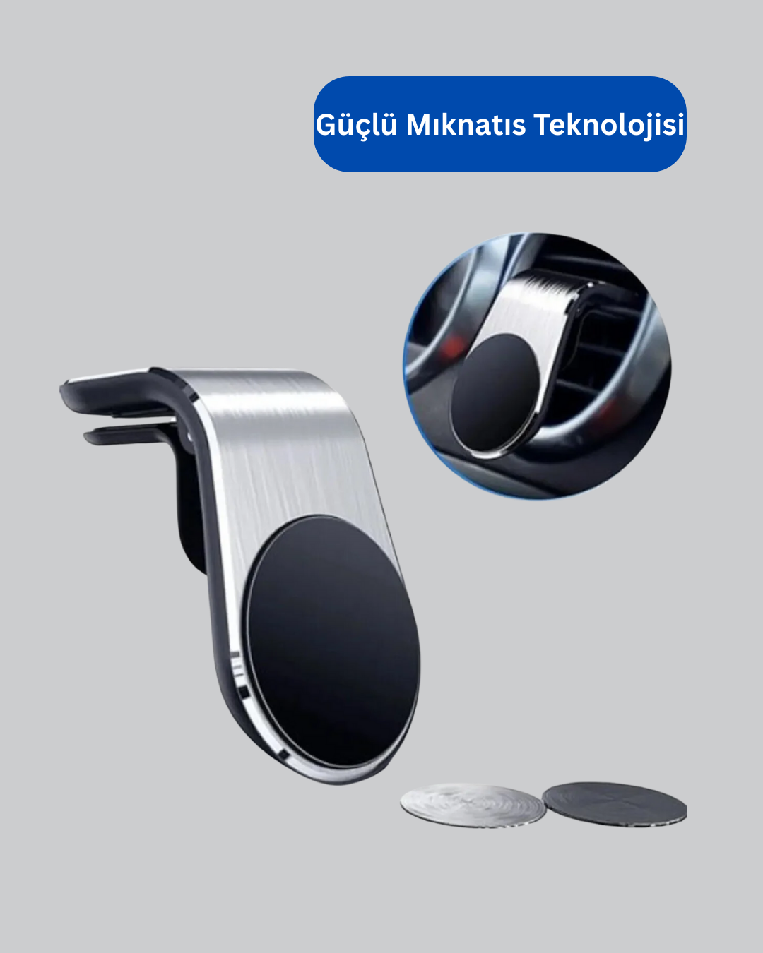 Kalorifer Izgaralı Manyetik Telefon Tutucu – Sarsıntı Geçirmez - Görsel 3