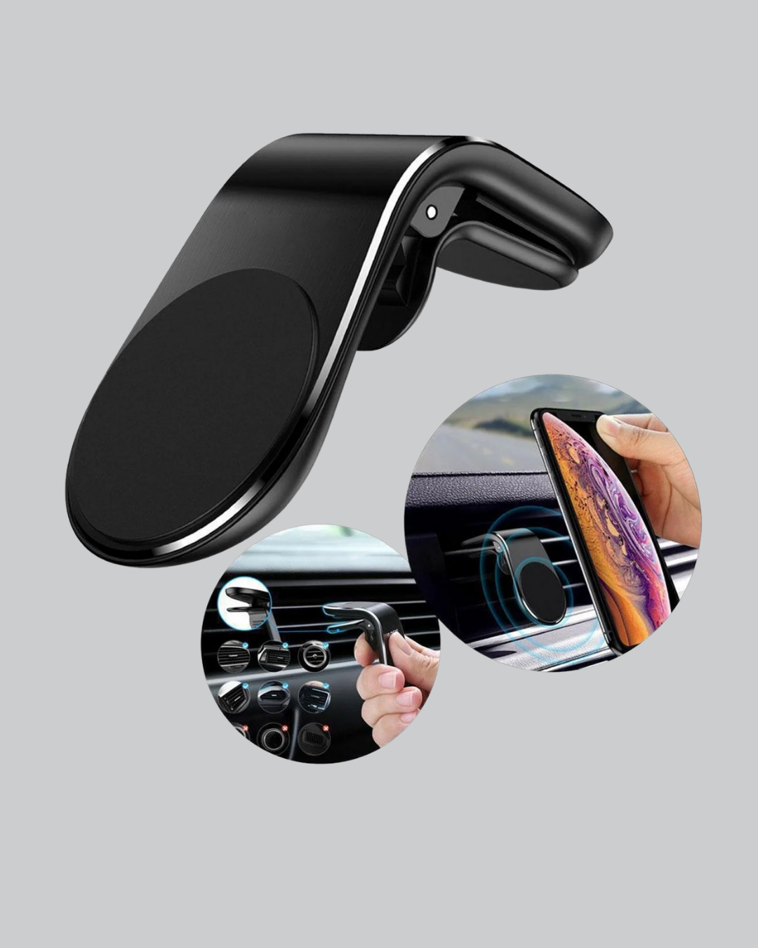 Kalorifer Izgaralı Manyetik Telefon Tutucu – Sarsıntı Geçirmez - Görsel 4