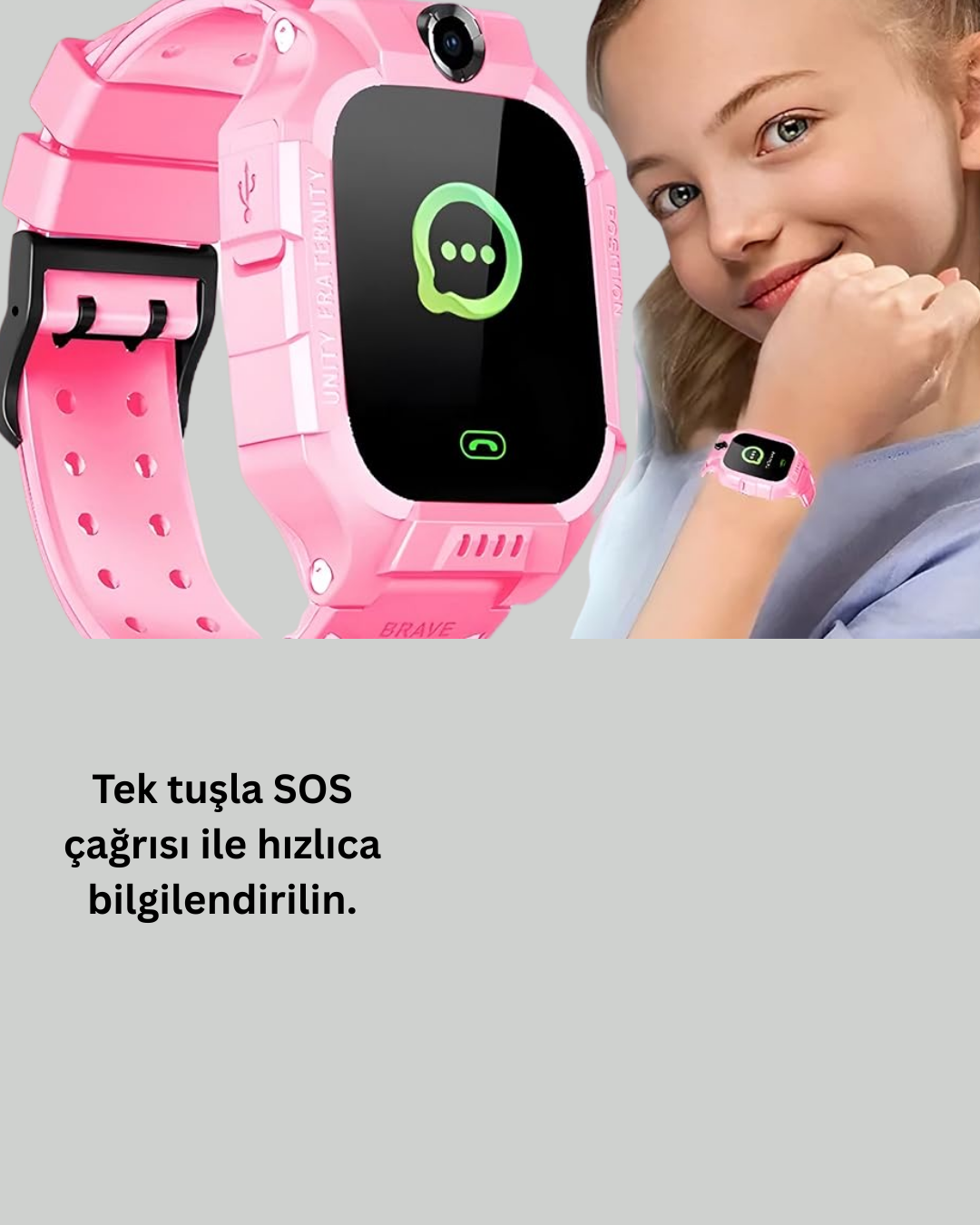 S10 Çocuk Takip Saati Güvenli Alan Uyarısı ve Sesli Mesaj - Görsel 3