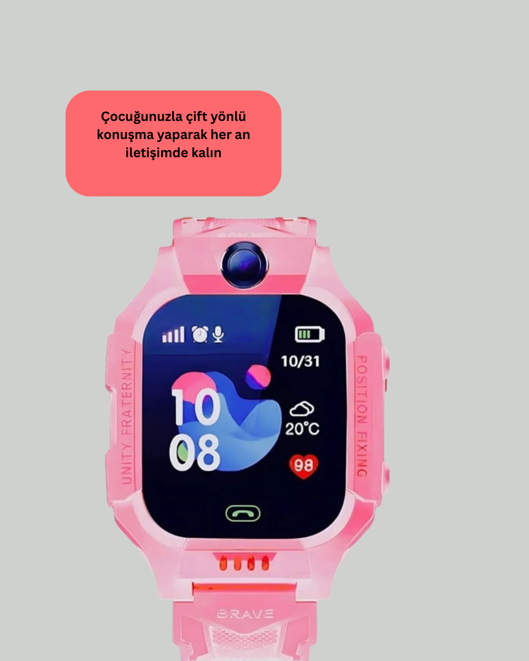 S10 Çocuk Takip Saati Güvenli Alan Uyarısı ve Sesli Mesaj - Görsel 5